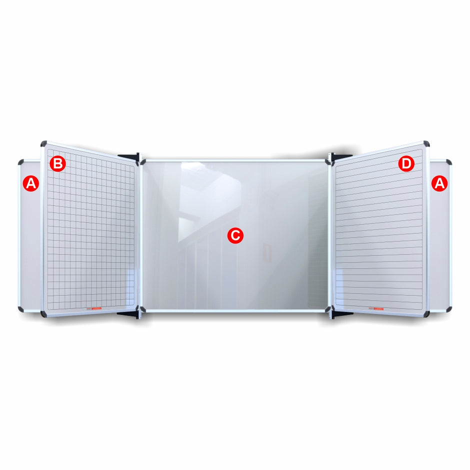 Educational Board Magnetic Whiteboard (2420*1220 - Centre Panel - Option C) Educational Board Magnetic Whiteboard (2420*1220 - Centre Panel - Option C) [Office Stock]