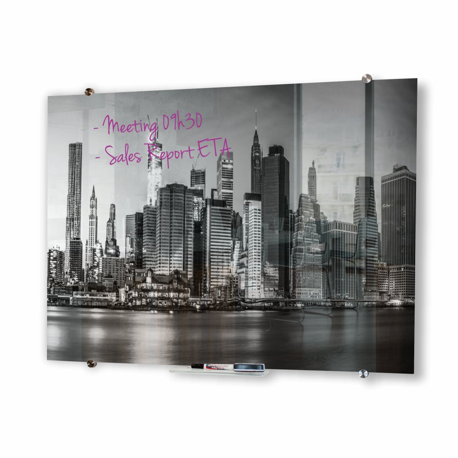 Glass Board Designer Series Magnetic Custom Printed (2400x1200mm) Glass Board Designer Series Magnetic Custom Printed (2400x1200mm) [Office Stock]