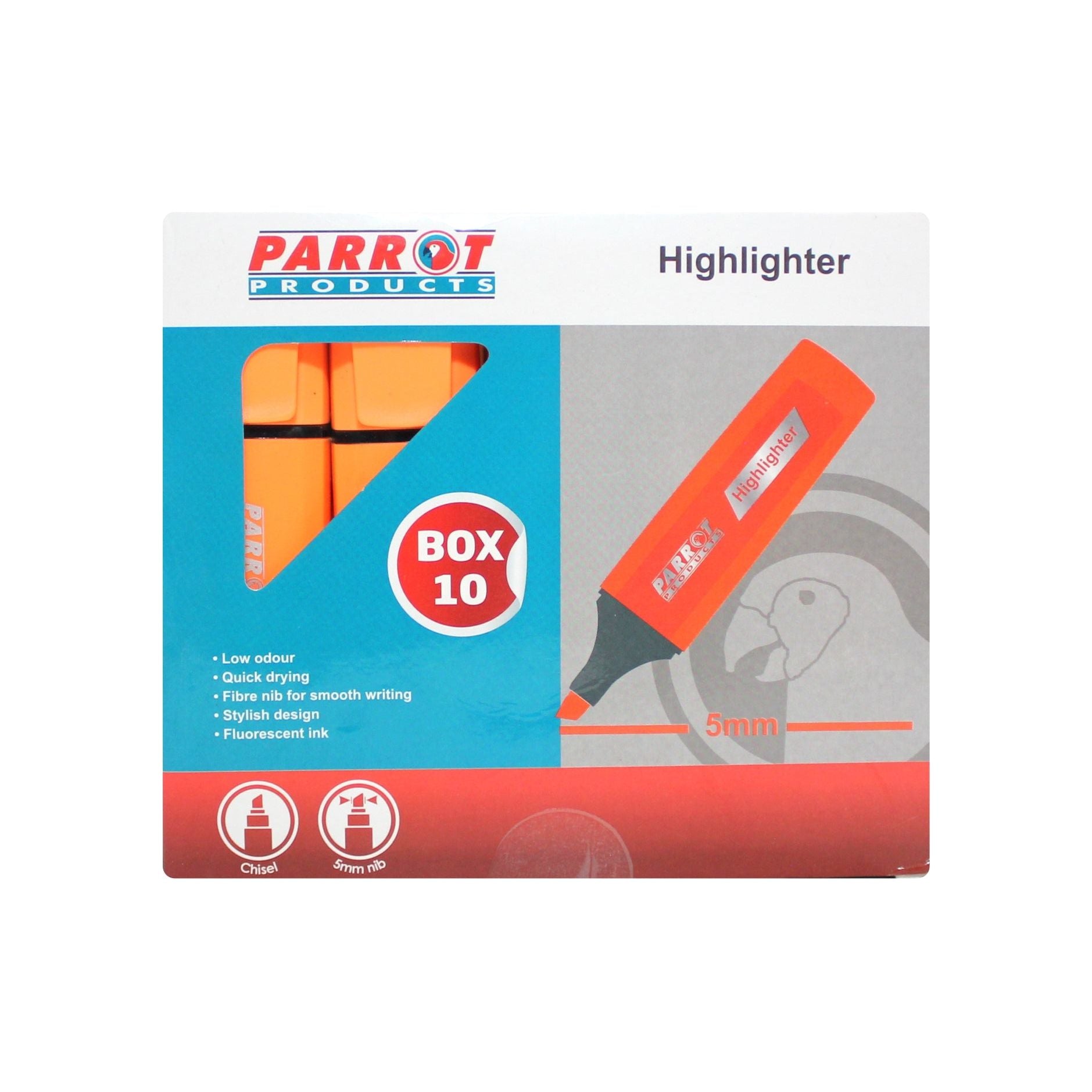 Highlighter Marker Box (10 Markers - Orange) Highlighter Marker Box (10 Markers - Orange) [Office Stock]