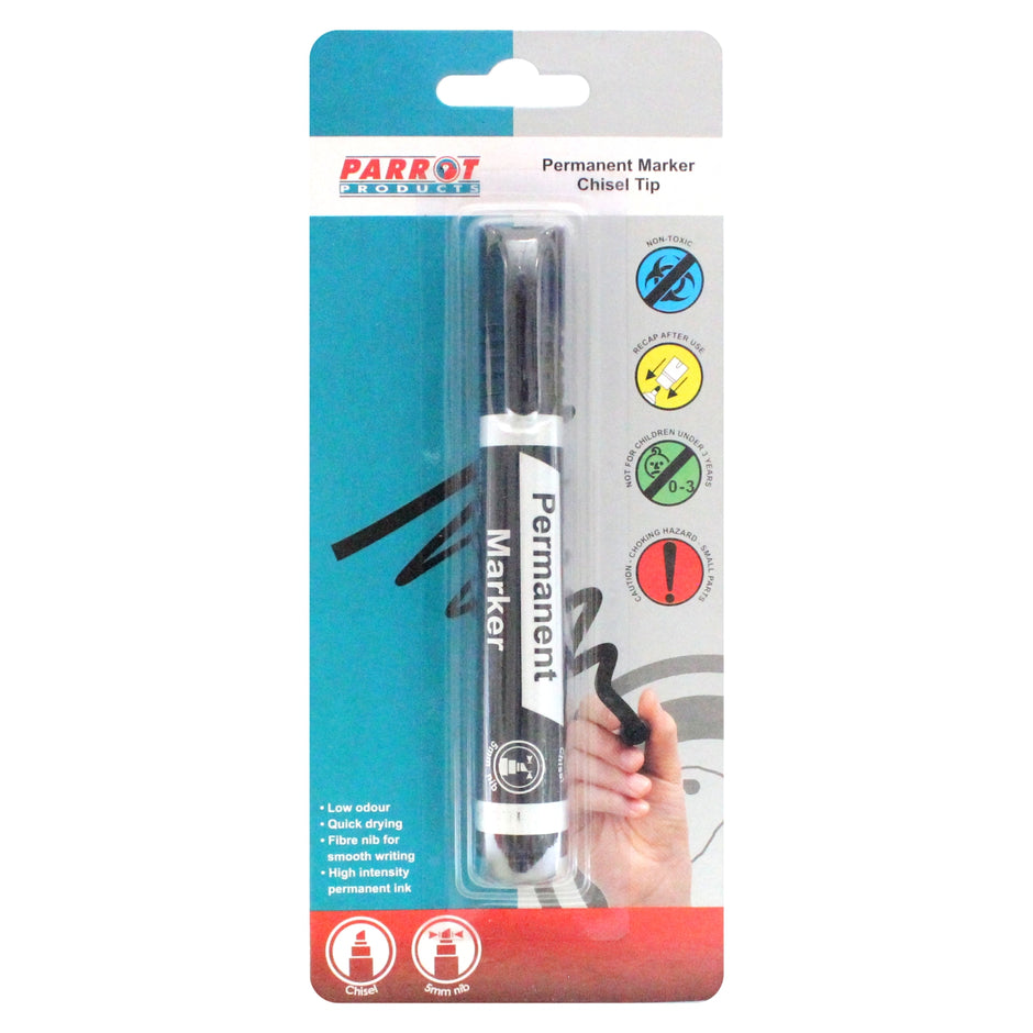 Chisel Tip Permanent Marker (Black) Chisel Tip Permanent Marker (Black) [Office Stock]