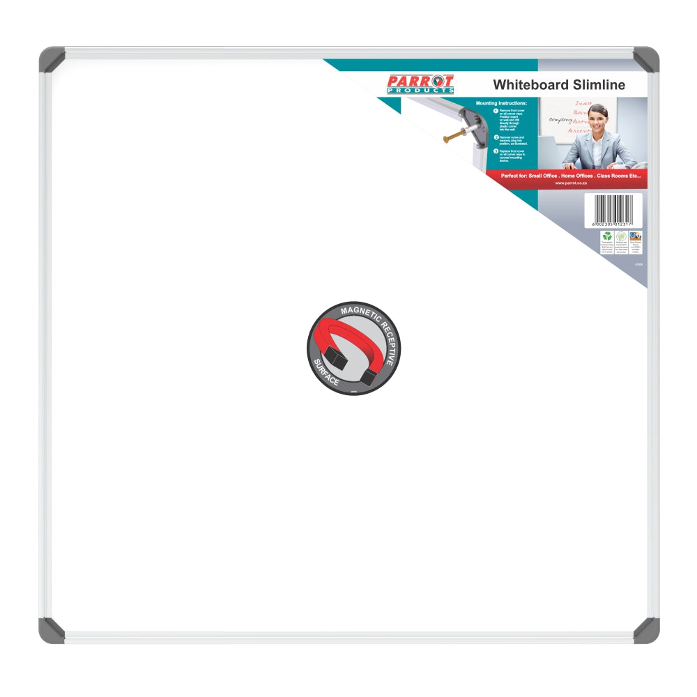 Slimline Magnetic Whiteboard (900*900mm) Slimline Magnetic Whiteboard (900*900mm) [Office Stock]