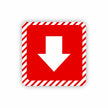 White Arrow with Red Symbolic Sign on White ACP (150 x 150mm) White Arrow with Red Symbolic Sign on White ACP (150 x 150mm) [Office Stock]