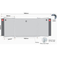 Lavender Educational Board Magnetic Whiteboard (1220*1220 - White Squares. Side Panel - Option A)