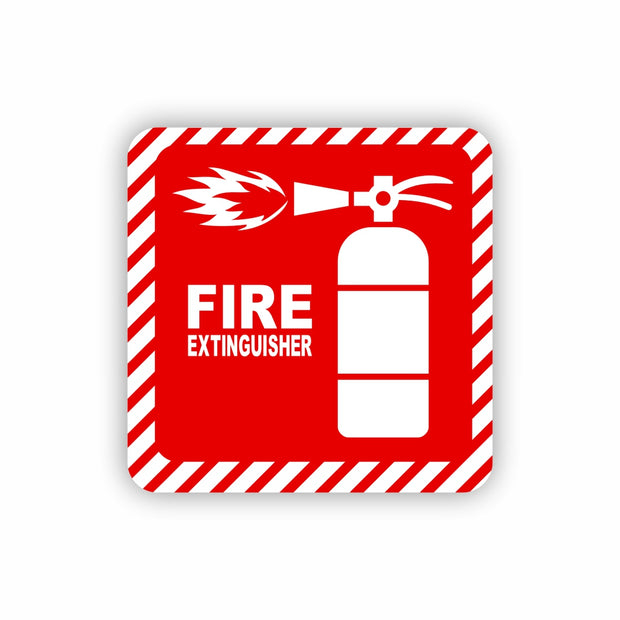 Red Fire Extinguisher Symbolic Sign on White ACP (150 x 150mm) Red Fire Extinguisher Symbolic Sign on White ACP (150 x 150mm) [Office Stock]