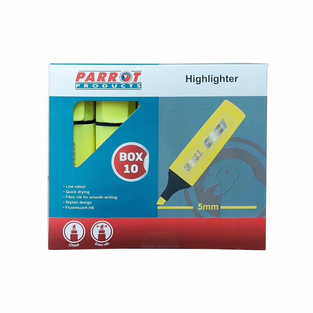 Highlighter Marker Box (10 Markers - Yellow) Highlighter Marker Box (10 Markers - Yellow) [Office Stock]