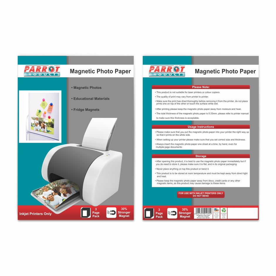 Magnetic Flexible Photo Paper A4 (3 Sheets) Magnetic Flexible Photo Paper A4 (3 Sheets) [Office Stock]