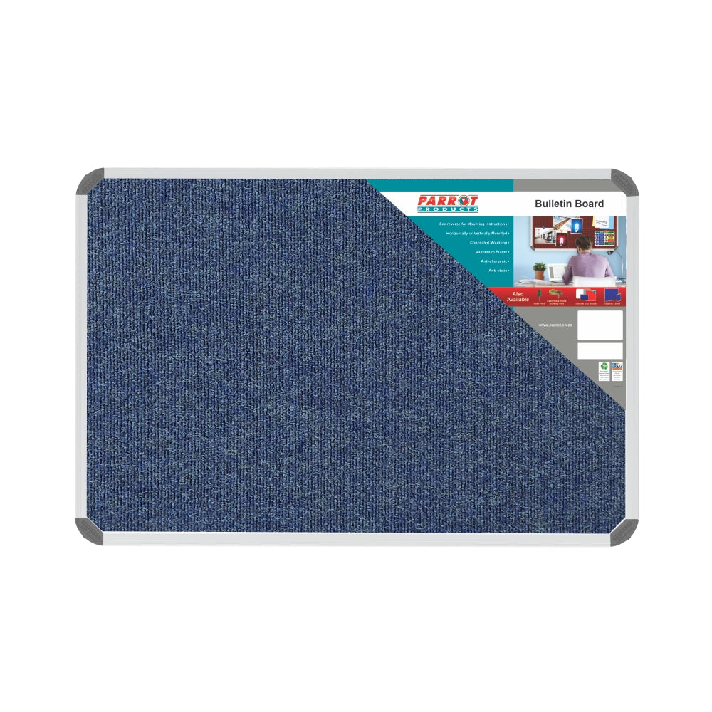 Bulletin Board Ribbed Aluminium Frame (900x600mm - Denim) Bulletin Board Ribbed Aluminium Frame (900x600mm - Denim) [Office Stock]