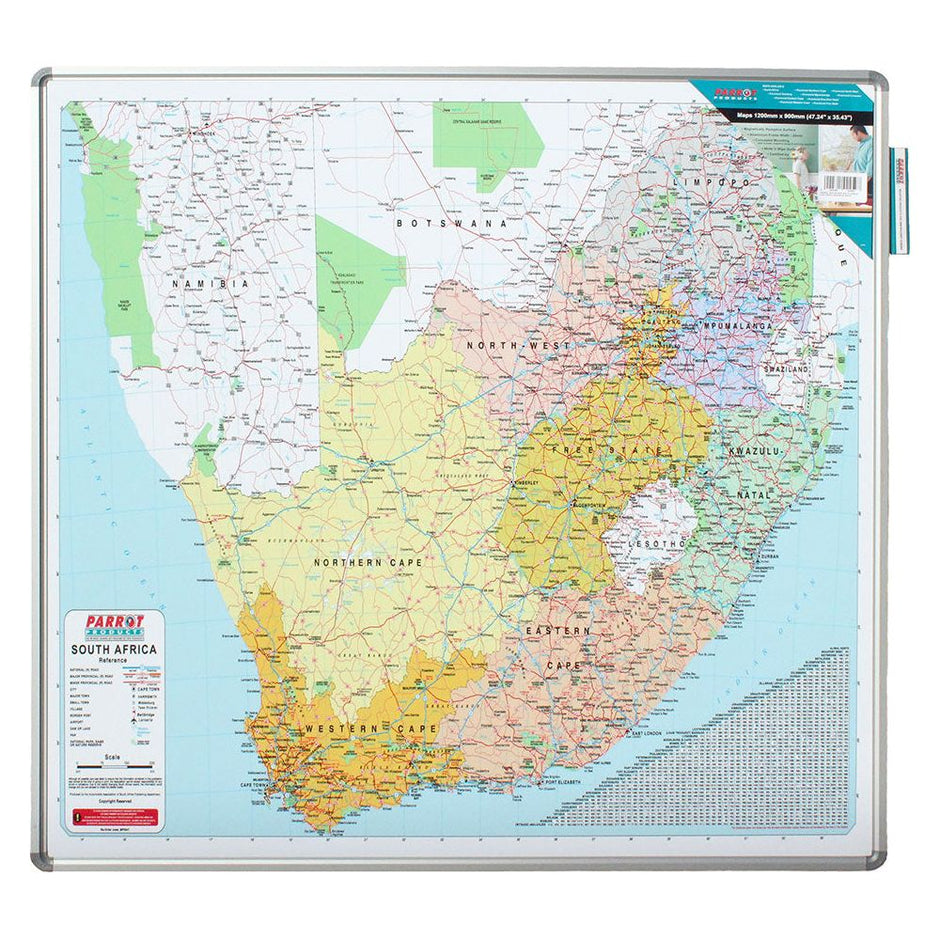 Map Board - South Africa (1230*1230mm - Magnetic White) Map Board - South Africa (1230*1230mm - Magnetic White) [Office Stock]