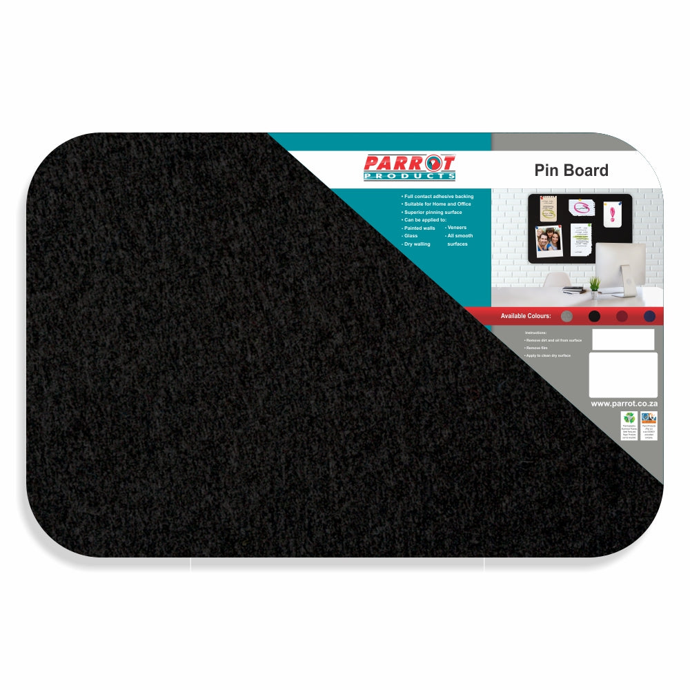 Adhesive Pin Board (No Frame - 600*450mm - Black) Adhesive Pin Board (No Frame - 600*450mm - Black) [Office Stock]