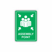 Green Assembly Point Symbolic Sign - Printed on White ACP (297 x 210mm) Green Assembly Point Symbolic Sign - Printed on White ACP (297 x 210mm) [Office Stock]