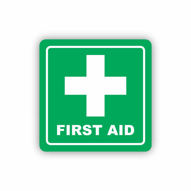 Green First Aid Symbolic Sign - Printed on White ACP (150 x 150mm) Green First Aid Symbolic Sign - Printed on White ACP (150 x 150mm) [Office Stock]