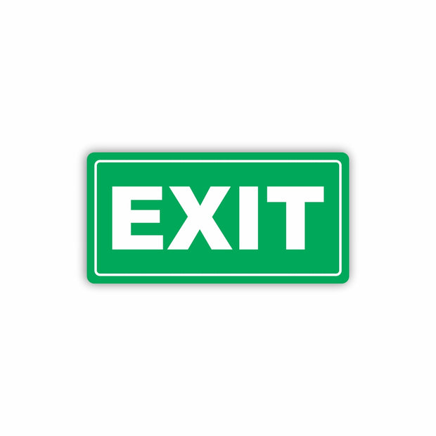 Exit Symbolic Sign - Printed on White ACP (150 x 300mm) Exit Symbolic Sign - Printed on White ACP (150 x 300mm) [Office Stock]