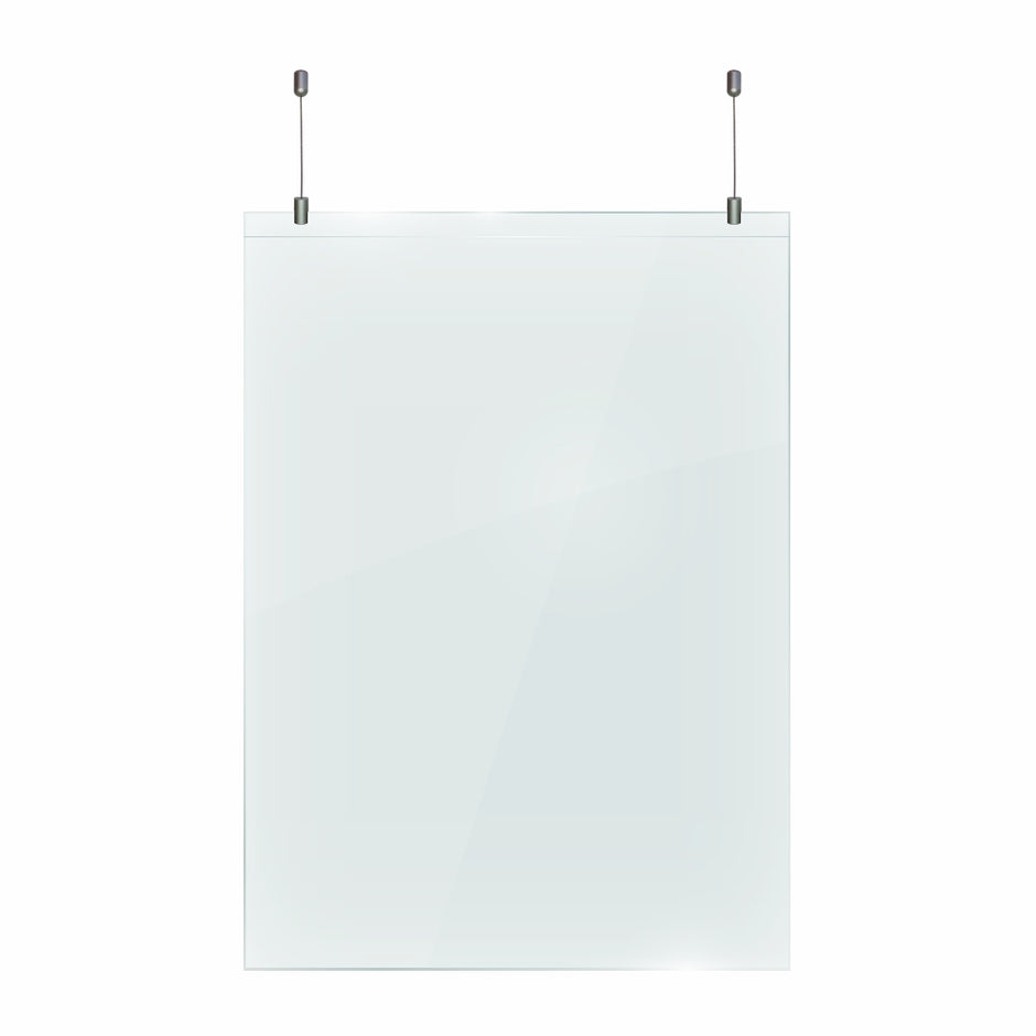 Hanging Protective Screen (1250 x 900 x 2mm - Including Hanging Kit) Hanging Protective Screen (1250 x 900 x 2mm - Including Hanging Kit) [Office Stock]