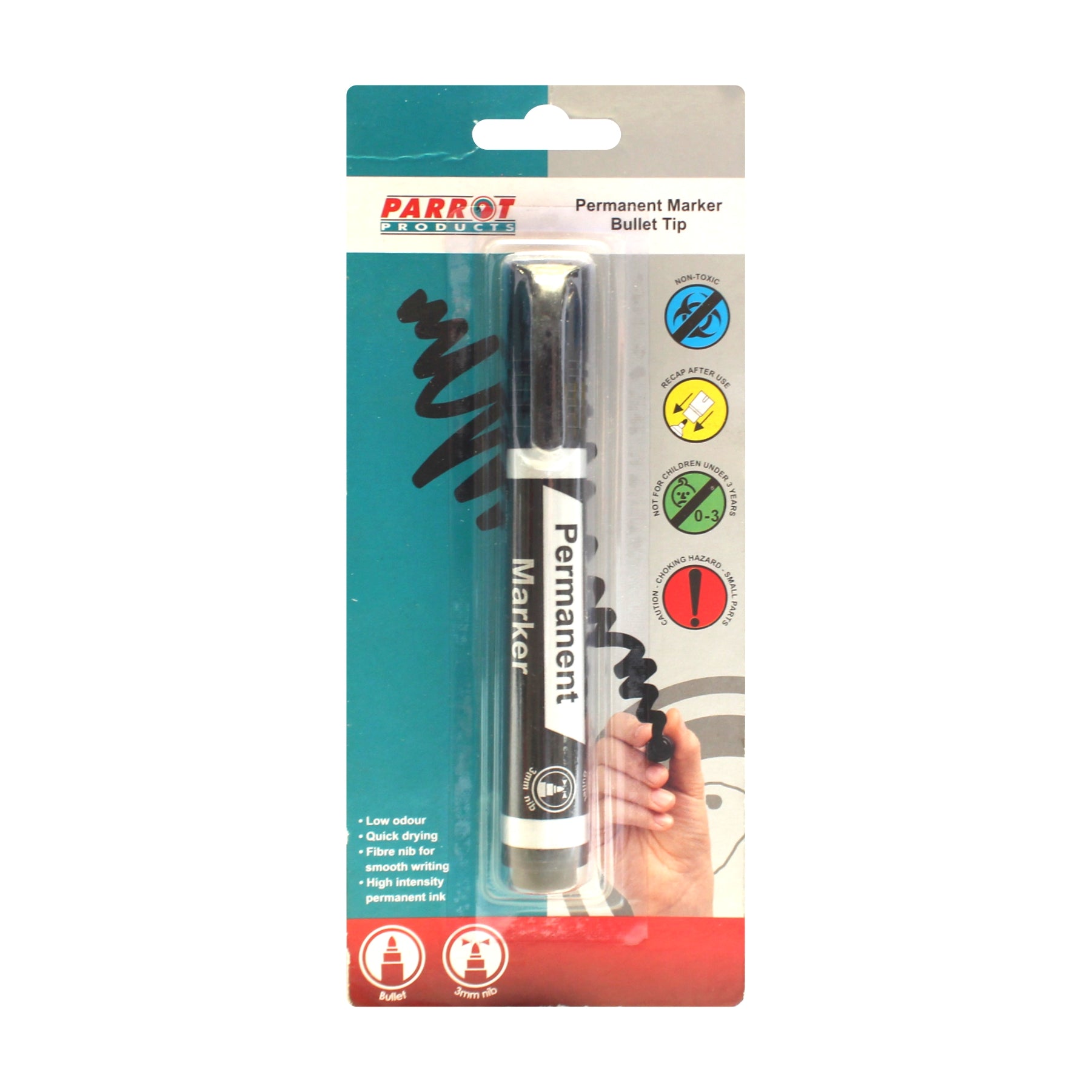 Permanent Marker (Bullet Tip - Carded - Black) Permanent Marker (Bullet Tip - Carded - Black) [Office Stock]