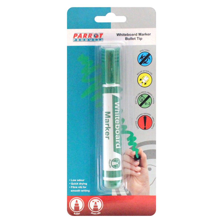 Whiteboard Marker (Bullet Tip - Carded - Green Whiteboard Marker (Bullet Tip - Carded - Green [Office Stock]