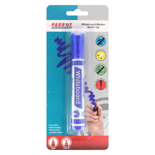 Whiteboard Marker (Bullet Tip - Carded - Blue) Whiteboard Marker (Bullet Tip - Carded - Blue) [Office Stock]