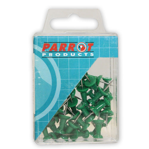 Push Pins (Boxed 30 - Green) Push Pins (Boxed 30 - Green) [Office Stock]