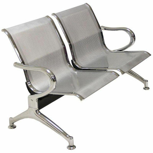 Airport Bench Heavy Duty Steel Two-Seater