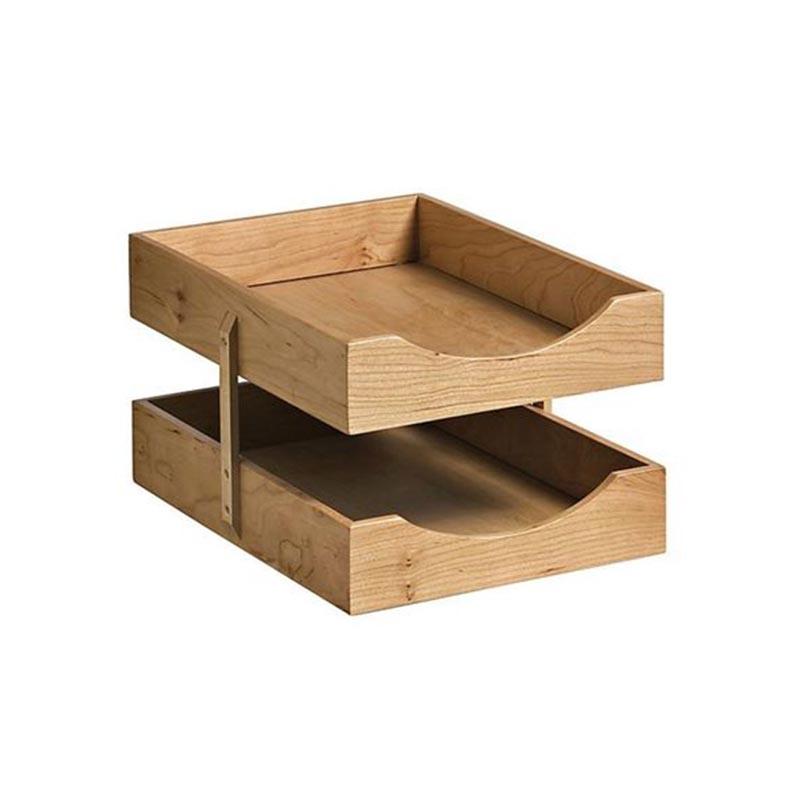 Contract Solid Wood 2-Tier Letter Tray