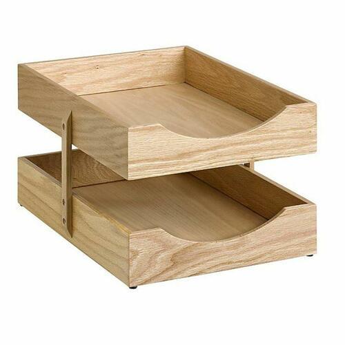 Contract Solid Wood 2-Tier Letter Tray