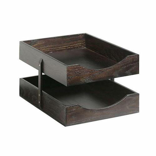 Contract Solid Wood 2-Tier Letter Tray