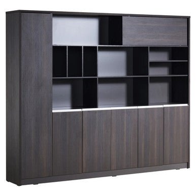 2400mm Dark Oak Executive Wall Unit