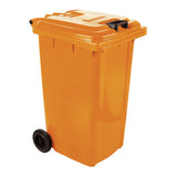 All-weather Wheelie 240L Orange Bin