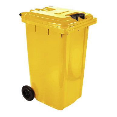 All-weather Wheelie 240L Yellow Bin