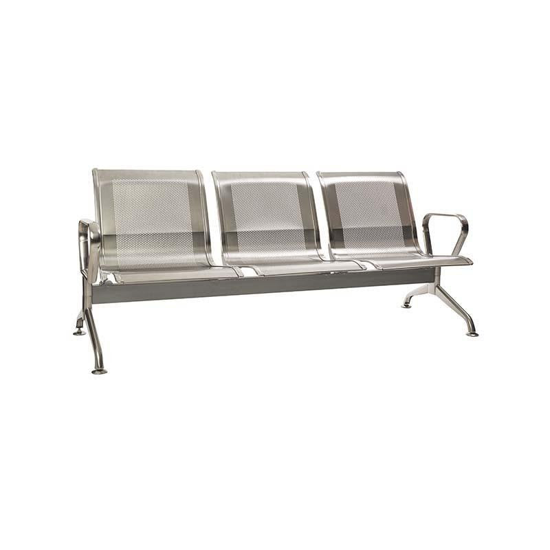 Airport Bench Stainless Steel Three-Seater