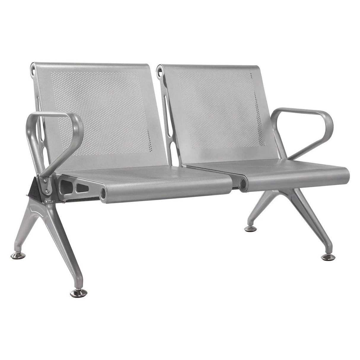New Chrome Deluxe Two - Seater Airport Bench