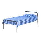 Induna Single Steel Bed 1900L x 760D x 405mm High (Welded Mesh 50 x 50mm with Head and Foot Rest)