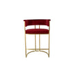 Dee Bar Stool Original Steel Gold Spray Upholstered