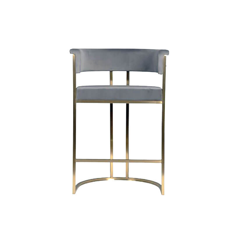 Dee Bar Stool Original Steel Gold Spray Upholstered