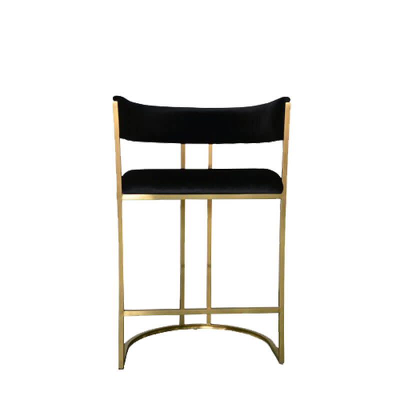 Dee Bar Stool Original Steel Gold Spray Upholstered