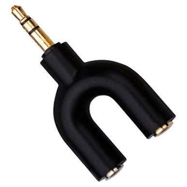 3.5mm Male Audio Jack – 2 x 3.5mm Female Audio Jack Adaptor