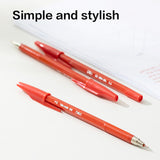 Q-8 0.5mm Ball Point Pen, Mini Tip (Box of 12) Red