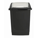 50L Black Easy Flip Dustbin - Office Stock Group
