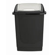 50L Black Easy Flip Dustbin - Office Stock Group