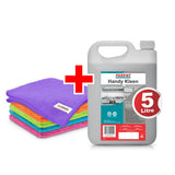 5l Handy Kleen & Microfibre Cloths