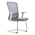 C4004B Grey Mesh with White Chrome Frame Visitor Office Chair