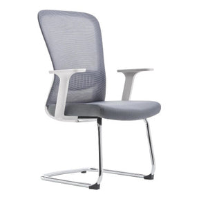 C4004B Grey Mesh with White Chrome Frame Visitor Office Chair
