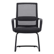 Black Mesh Office Chair with Aluminium Sleigh Frame, C4007B by 67, Featuring Breathable Mesh Back and Padded Seat, Ideal for South Africa Office Supplies, Enhancing Workplace Comfort and Aesthetic Appeal with Durable Design.