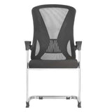 Black Mesh Reception Area Chair with Chrome Frame, Featuring Breathable Mesh Back and Armrests, from Office Stock South Africa, Model C4012B, Showcasing a Sturdy and Comfortable Design for Modern Meeting Spaces and Waiting Areas.