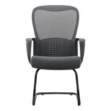Black Mesh Office Chair with Steel Sleigh Frame, from 67 Brand, Featuring Ergonomic Design and Sturdy Legs, Ideal for Online Office Chairs, Showcasing Comfort and Durability in a Sleek, Modern Style.
