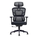 Black Mesh Office Chair with Chrome Frame and High-back, Adjustable Features. Stylish Office Chair with Ergonomic Design, from 67 Office Stock, Featuring a Sleek Black Mesh Material and Sturdy Chrome Accents on a Five-Legged Base.