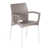 Cafe Style Grey Indoor & Outdoor Dining Chair