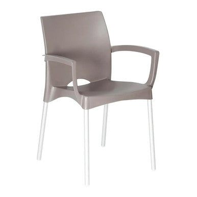 Cafe Style Grey Indoor & Outdoor Dining Chair