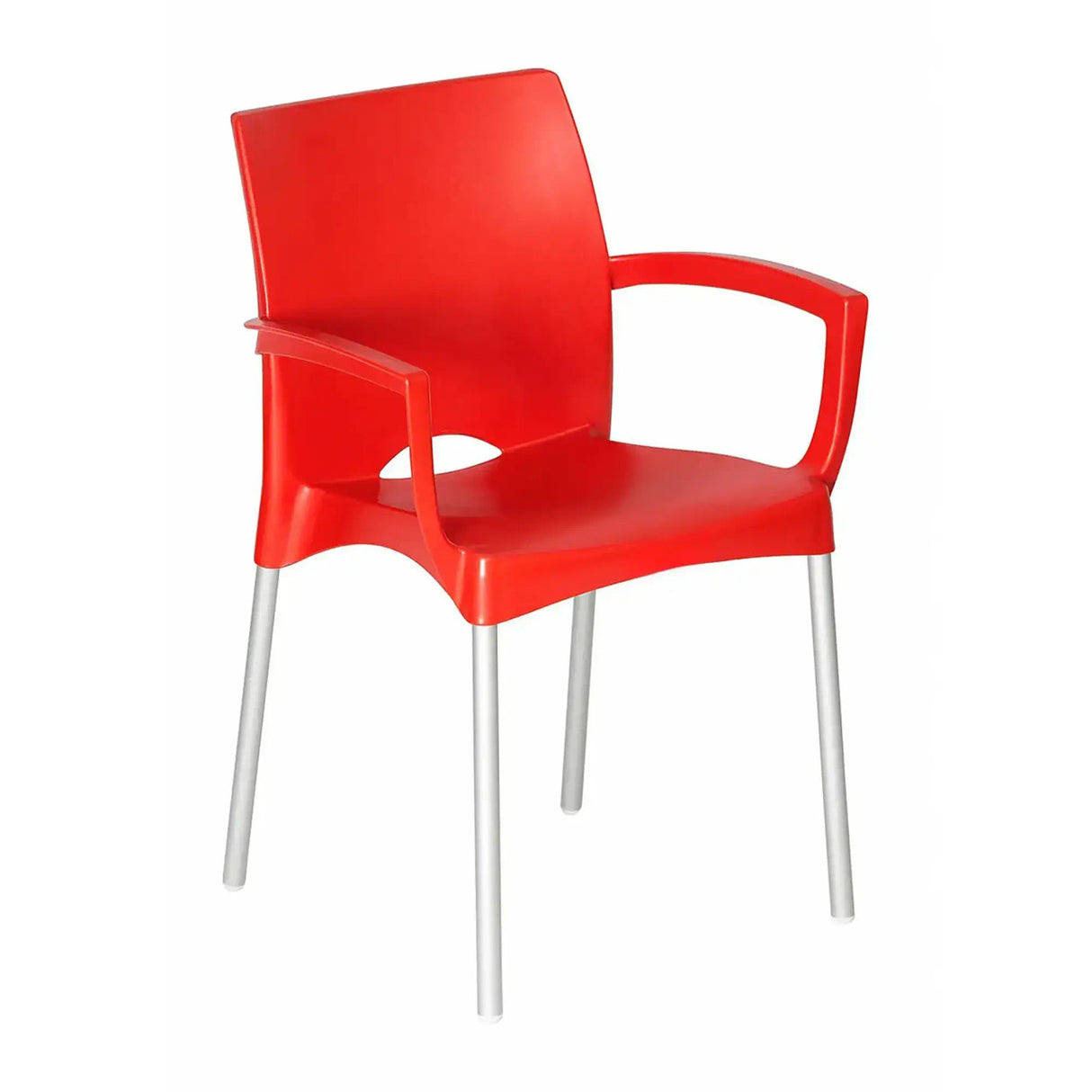 Cafe Style Red Indoor & Outdoor Dining Chair