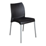 Easy Seat Black Armless Indoor & Outdoor Dining Chair