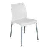 Easyseat White Armless Indoor & Outdoor Dining Chair